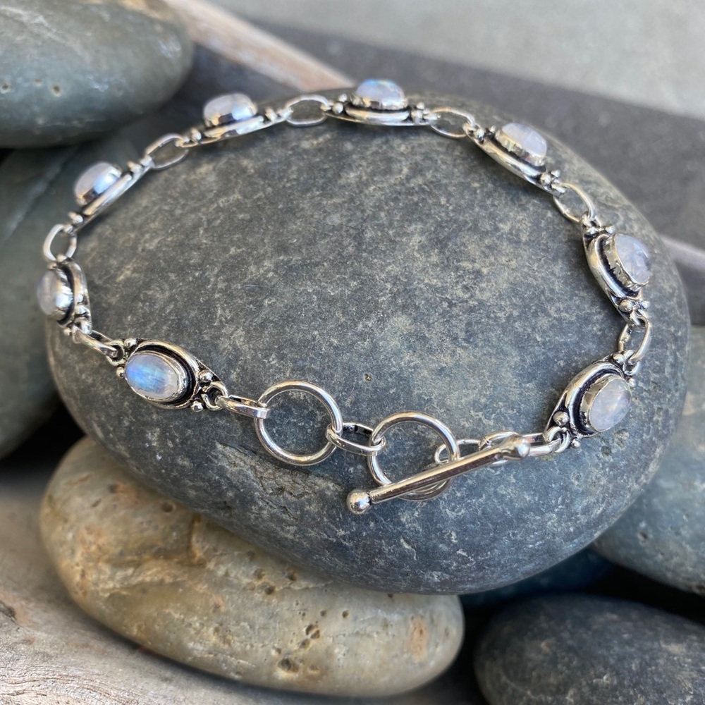 Sundance moonstone bracelet sterling silver stone gemstone tennis birthstone gem - Picture 4 of 10